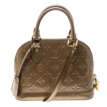 Pre Owned Louis Vuitton Noisette Monogram Vernis Alma BB Bag