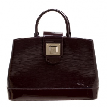 Pre Owned Louis Vuitton Burgundy Electric Epi Leather Mirabeau GM Bag