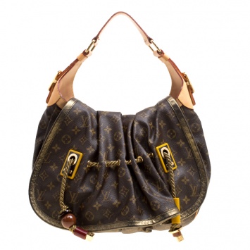 Pre Owned Louis Vuitton Monogram Canvas and Leather Limited Edition Kalahari GM Bag