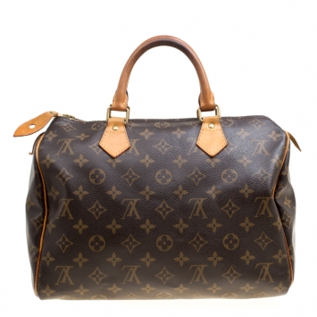 Pre Owned Louis Vuitton Monogram Canvas and Leather Speedy 30 Bag
