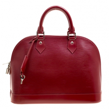Pre Owned Louis Vuitton Rubis Epi Leather Alma PM Bag