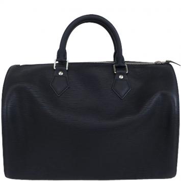 Pre Owned Louis Vuitton Noir Epi Leather Speedy 35 Bag