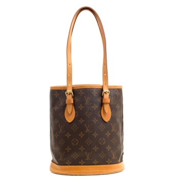 Pre Owned Louis Vuitton Monogram Canvas Petit Bucket Bag