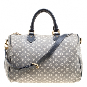 Pre Owned Louis Vuitton Encre Monogram Idylle Speedy Bandouliere 30 Bag