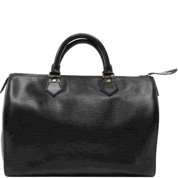 Pre Owned Louis Vuitton Noir Epi Leather Speedy 30 Bag