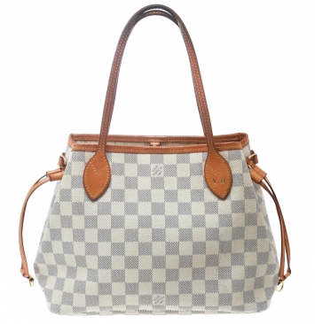 Pre Owned Louis Vuitton Damier Azur Canvas Neverfull PM Bag