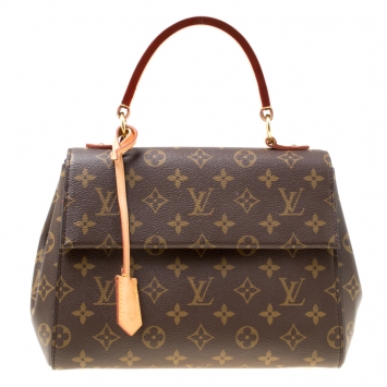 Pre Owned Louis Vuitton Monogram Canvas and Leather Cluny BB Top Handle Bag