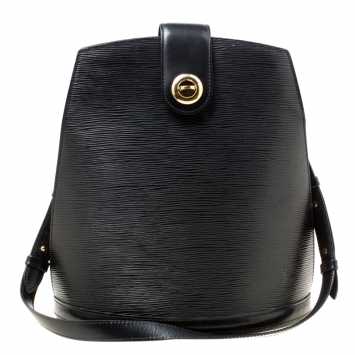 Pre Owned Louis Vuitton Black Epi Leather Cluny Bag