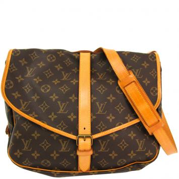 Pre Owned Louis Vuitton Monogram Canvas Saumur 35 Bag