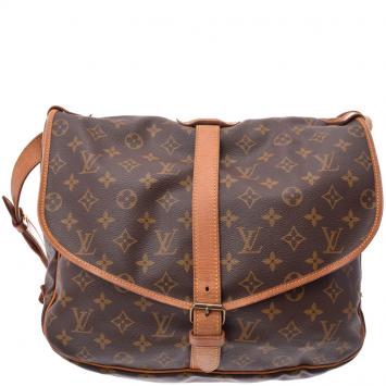 Pre Owned Louis Vuitton Monogram Canvas Saumur 35 Bag