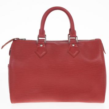 Pre Owned Louis Vuitton Red Epi Speedy 30