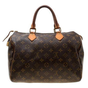 Pre Owned Louis Vuitton Monogram Canvas and Leather Speedy 30 Bag