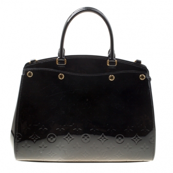 Pre Owned Louis Vuitton Black Monogram Vernis Brea MM NM Bag