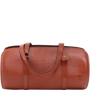 Pre Owned Louis Vuitton Kenyan Fawn Epi Leather Soufflot Bag