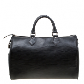 Pre Owned Louis Vuitton Black Epi Leather Speedy 30
