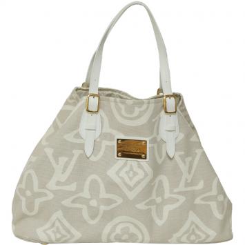 Pre Owned Louis Vuitton Beige Canvas Limited Edition Tahitienne Cabas GM Bag