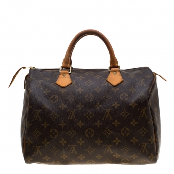 Pre Owned Louis Vuitton Monogram Canvas and Leather Speedy 30 Bag