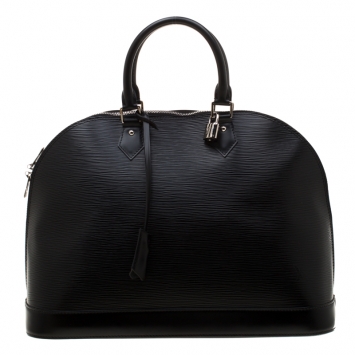 Pre Owned Louis Vuitton Black Electric Epi Leather Alma GM Bag