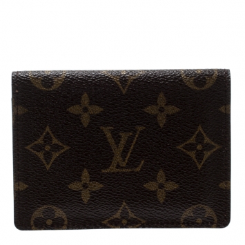 Pre Owned Louis Vuitton Monogram Canvas Bifold Pass Card Case