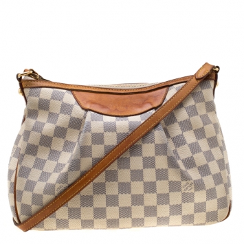Pre Owned Louis Vuitton Damier Azur Canvas Siracusa PM Bag