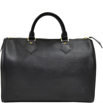 Pre Owned Louis Vuitton Noir Epi Leather Speedy 30 Bag