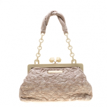 Pre Owned Louis Vuitton Ecru Monogram Leather Limited Edition Olympe Nimbus Cirrus Bag