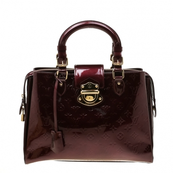 Pre Owned Louis Vuitton Rouge Fauviste Monogram Vernis Melrose Avenue Bag
