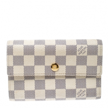 Pre Owned Louis Vuitton Damier Azur Canvas Alexandra Wallet