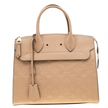 Pre Owned Louis Vuitton Dune Monogram Empreinte Leather Pont Neuf MM Bag