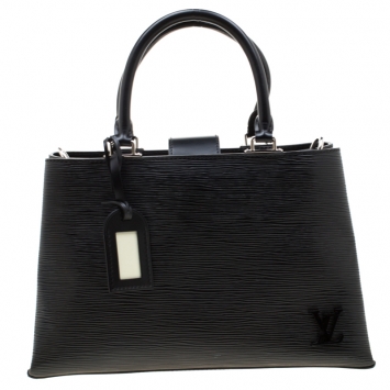 Pre Owned Louis Vuitton Black Epi Leather Kleber MM Bag