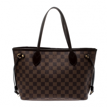 Pre Owned Louis Vuitton Damier Ebene Canvas Neverfull PM Bag