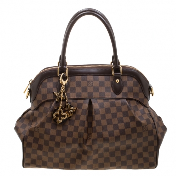 Pre Owned Louis Vuitton Damier Ebene Canvas Trevi with Charm GM Bag