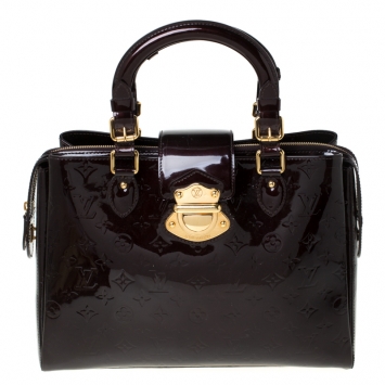 Pre Owned Louis Vuitton Terre D’Ombre Monogram Vernis Melrose Avenue Bag