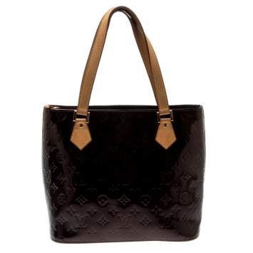 Pre Owned Louis Vuitton Amarante Monogram Vernis Leather Houston Bag