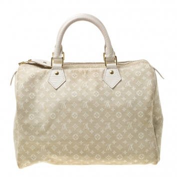 Pre Owned Louis Vuitton Fusain Monogram Idylle Speedy 30 Bag