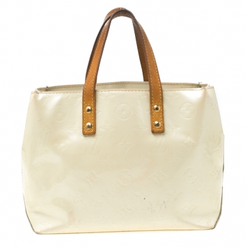 Pre Owned Louis Vuitton Marshmallow Monogram Vernis Reade PM Bag