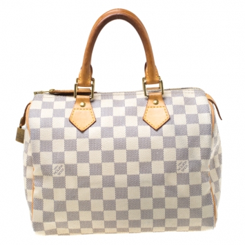 Pre Owned Louis Vuitton Damier Azur Speedy 25 