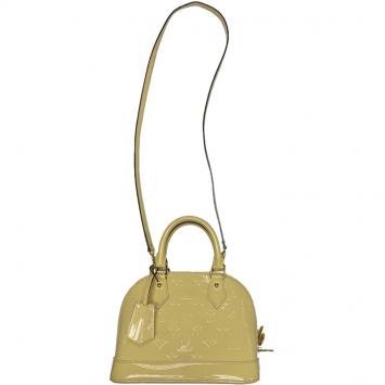 Pre Owned Louis Vuitton Citrine Monogram Vernis 
Alma BB Bag