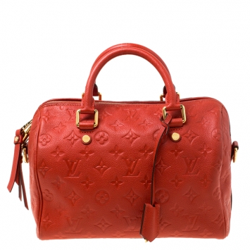 Pre Owned Louis Vuitton Orient Monogram Empreinte Leather Speedy Bandouliere 25 Bag