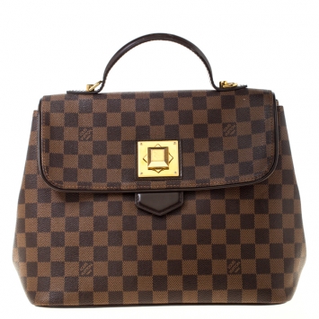 Pre Owned Louis Vuitton Damier Ebene Canvas Bergamo MM Bag