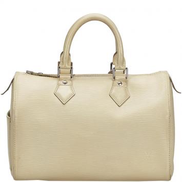 Pre Owned Louis Vuitton Beige Epi Leather Speedy 25 Bag