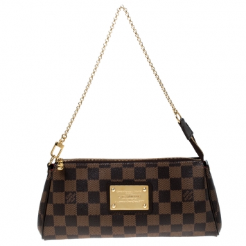 Pre Owned Louis Vuitton Damier Ebene Canvas Eva Pochette