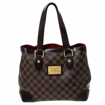 Pre Owned Louis Vuitton Damier Ebene Canvas Hampstead PM Bag