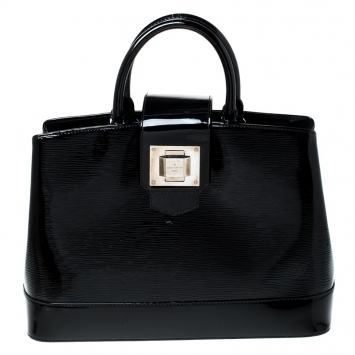 Pre Owned Louis Vuitton Black Electric Epi Leather Mirabeau GM Bag