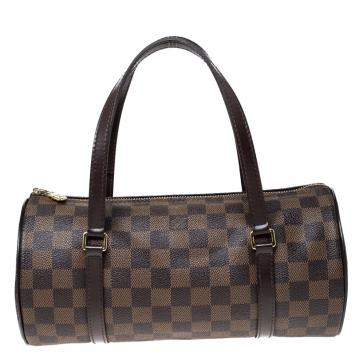 Pre Owned Louis Vuitton Damier Ebene Canvas Papillon 28 Bag