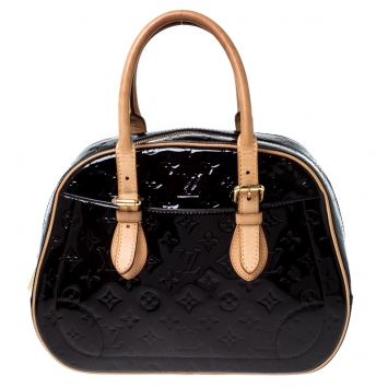 Pre Owned Louis Vuitton Amarante Monogram Vernis Summit Drive Bag
