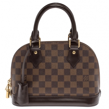 Pre Owned Louis Vuitton Damier Ebene Canvas Alma BB Bag
