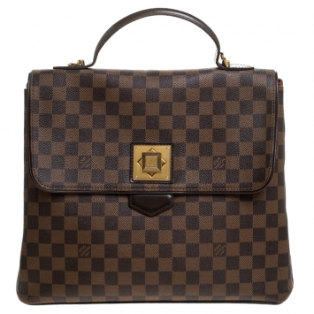 Pre Owned Louis Vuitton Damier Ebene Canvas Bergamo GM Bag