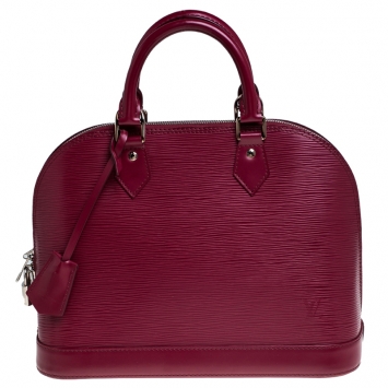 Pre Owned Louis Vuitton Carmine Epi Leather Alma PM Bag
