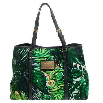 Pre Owned Louis Vuitton Green Limited Edition Canvas Escale Ailleurs Cabas PM Bag